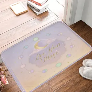 Live Your Magic Celestial Rug| Dreamy Motivational Starry Carpet