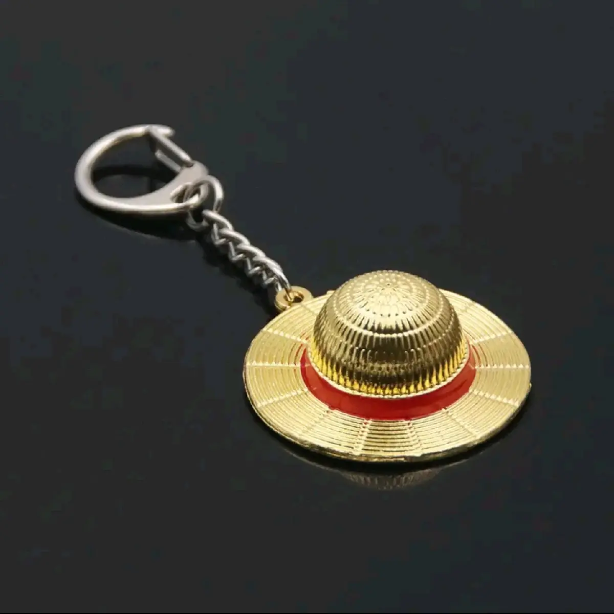 Anime Hat Keychain - Metal Monkey Accessory keychain of straw hat