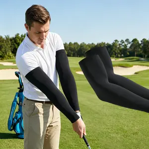1 Pair UPF 50+ Cooling Arm Sleeves, UV Sun Protection, High Elastic Breathable Compression Arm Sleeves for Men Women, Ideal for Basketball, Football, Golf, Baseball, Cycling, Driving, Outdoor Sports & Daily Commute