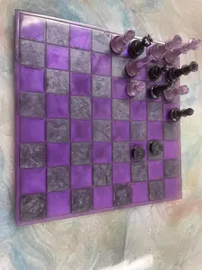 Customizable Epoxy Chess/Checkers Board