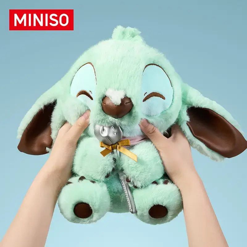 Disney Unisex 11"x7" Pastel Green Sitting Stitch Stuffed Animal - Super Soft Fluffy, Durable, Premium Collectible, Cute Stuffed Animals, Kawaii Room Decor Pillow, Soft Cuddly Gift for Kids (1pc)