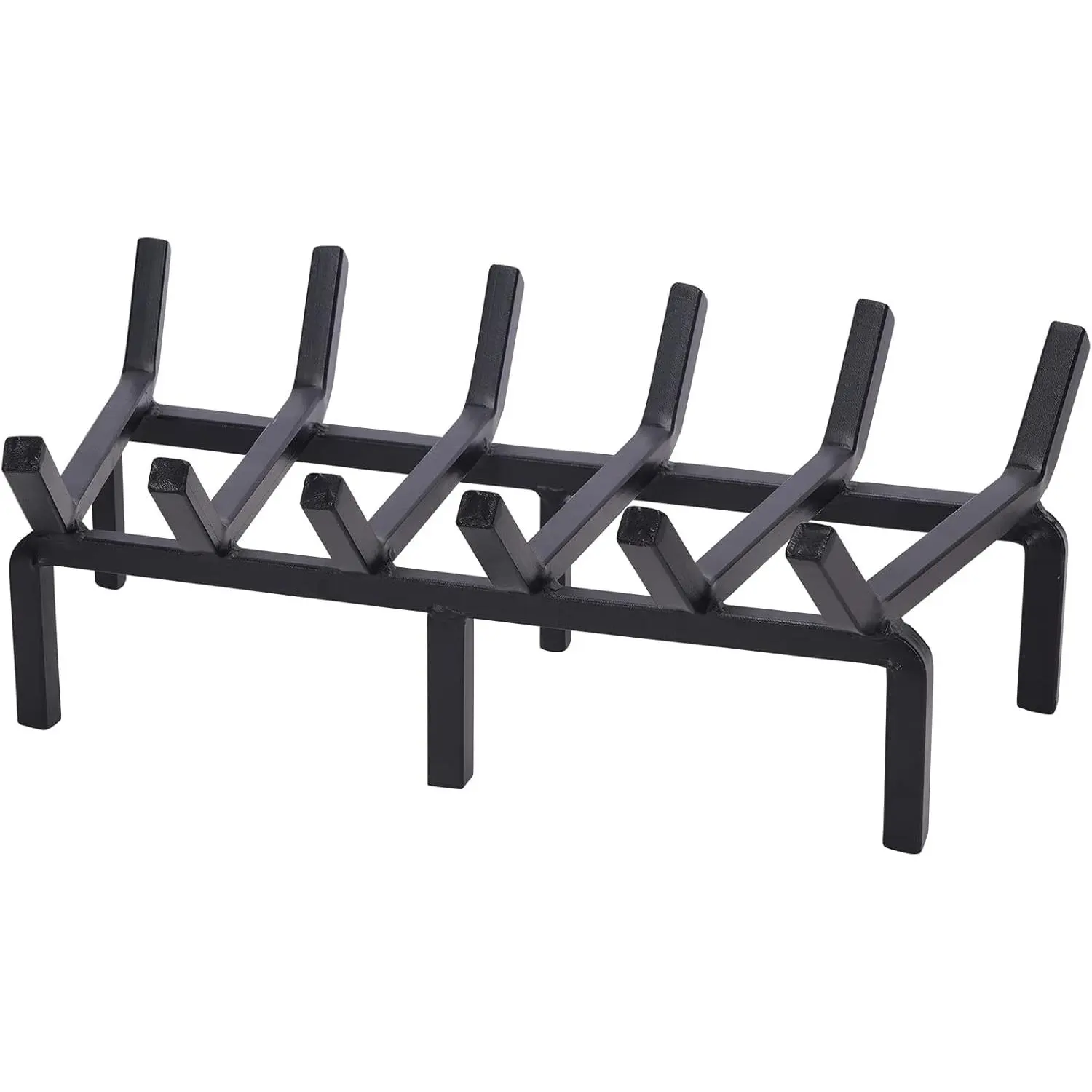 Heavy Duty Solid Steel Fire Grate - 20 Inch  Log Rack for Indoor Hearth, Outdoor Fire Pit & Chimney