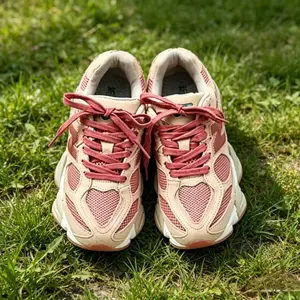 Breathable Mesh & Suede Chunky Athletic Shoes  Anti-Slip Unisex Sneakers for Running, Daily & Travel