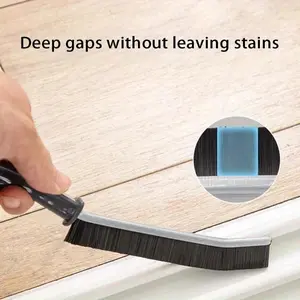 2pcs Household Gap Cleaning Brush Durable Grout Hard Bristle Long Handle Cleaner Brush for Tile Joints Dead Angle Shower Floor Lines