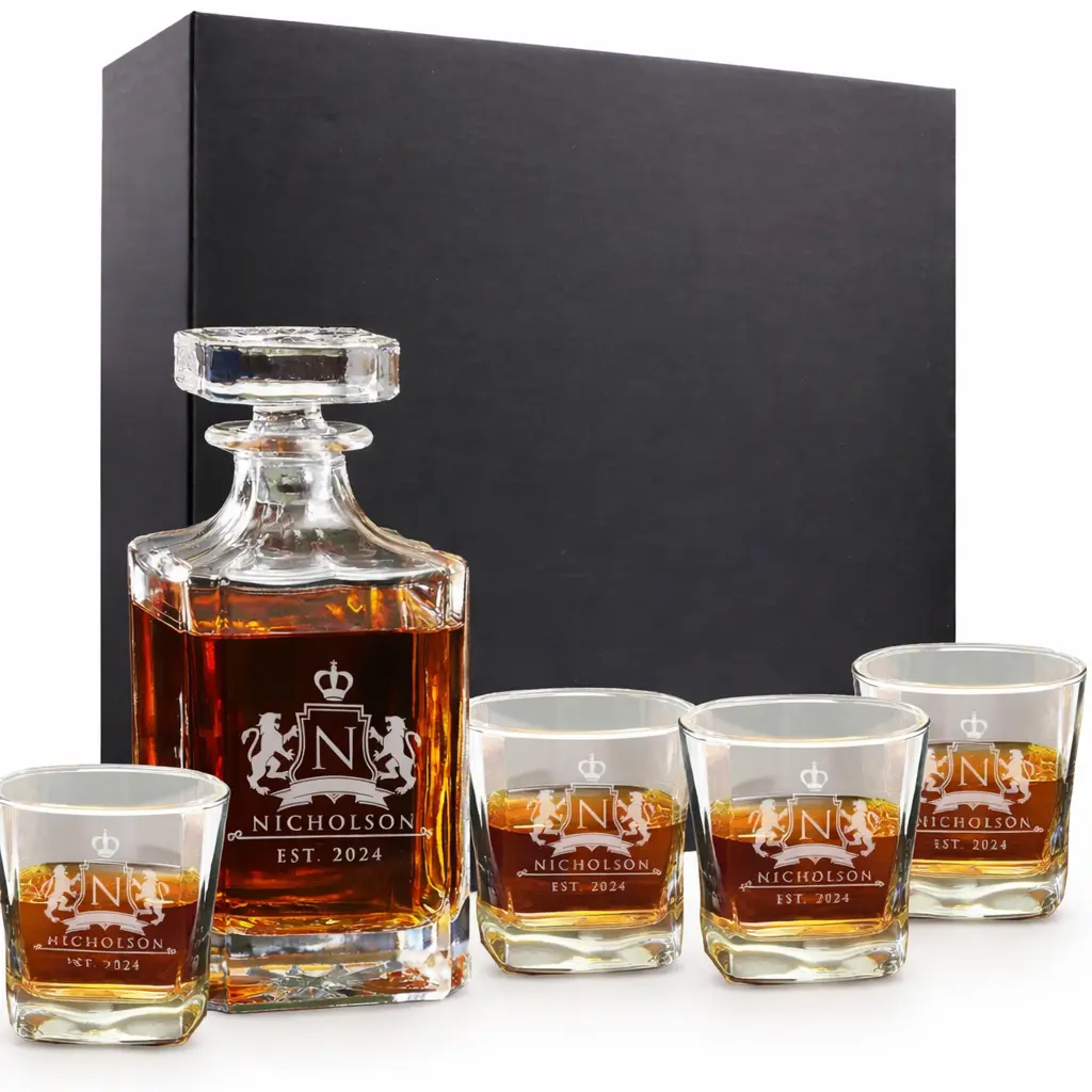 Engraved Decanter Set - Square