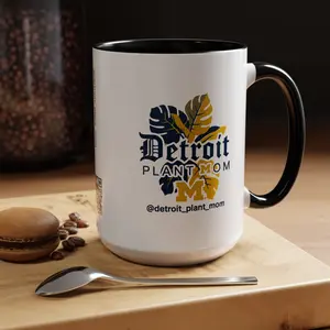DPM: Accent Coffee Mug – 15oz Ceramic Plant Lover Gift