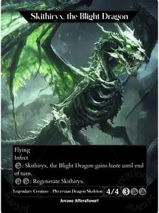 Skithiryx, the Blight Dragon - Full Art Altered Art Custom Proxy Card