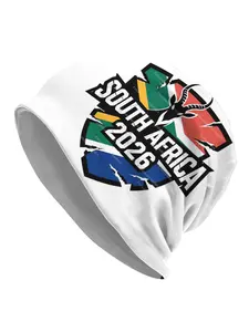 1 Piece Skullies Beanies Caps South Africa National Football Team Emblem Thin Hat Autumn Spring Bonnet Hats Men Women's Hip Hop Ski Cap