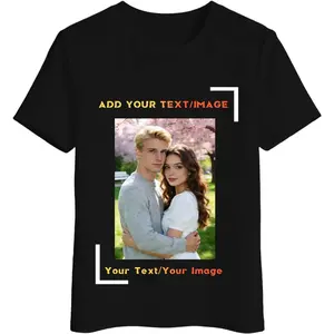 Carpesun Custom Shirts, Personalized Custom Tee Shirt with Front & Back - Upload Image, Text, Logo for Boyfriend & Girlfriend