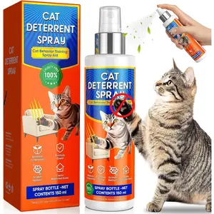 Cat Deterrent Spray for Furniture Protection, Pee Spraying, Excessive Chewing & Scratching Everywhere, Cat Repellent Indoor and Outdoor, Pet-Safe Formula, 5.07 Fl Oz
