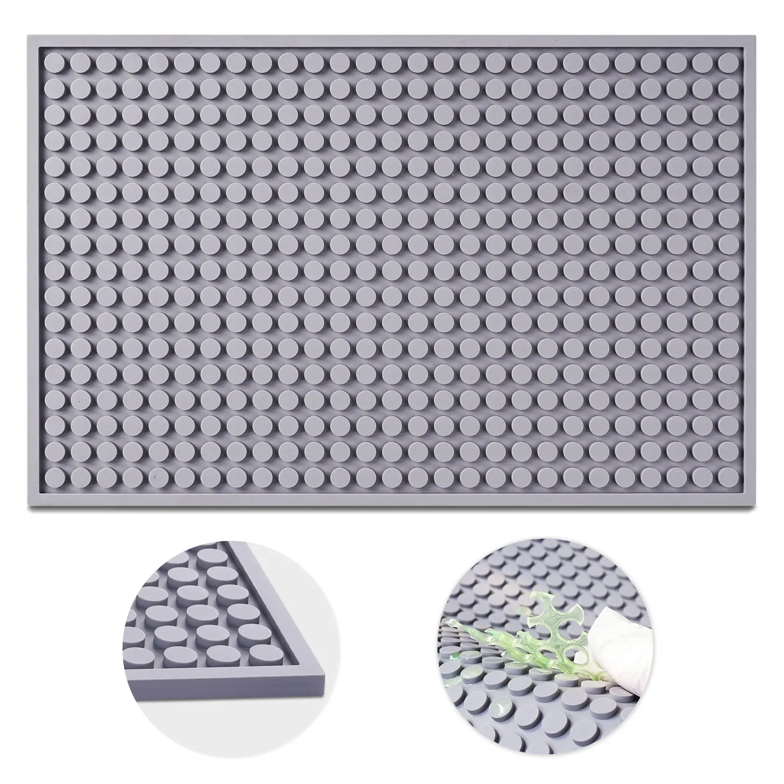 Resin Collector Mat, Easy Clean & Silicone Heat Resistant Mats 14.5'' x 9.4'', Non-Slip Multipurpose Thick Silicone Mats for Resin Molds, Epoxy Resin, Cup Turner, Kitchen Counter, Placemat LET'S RESIN