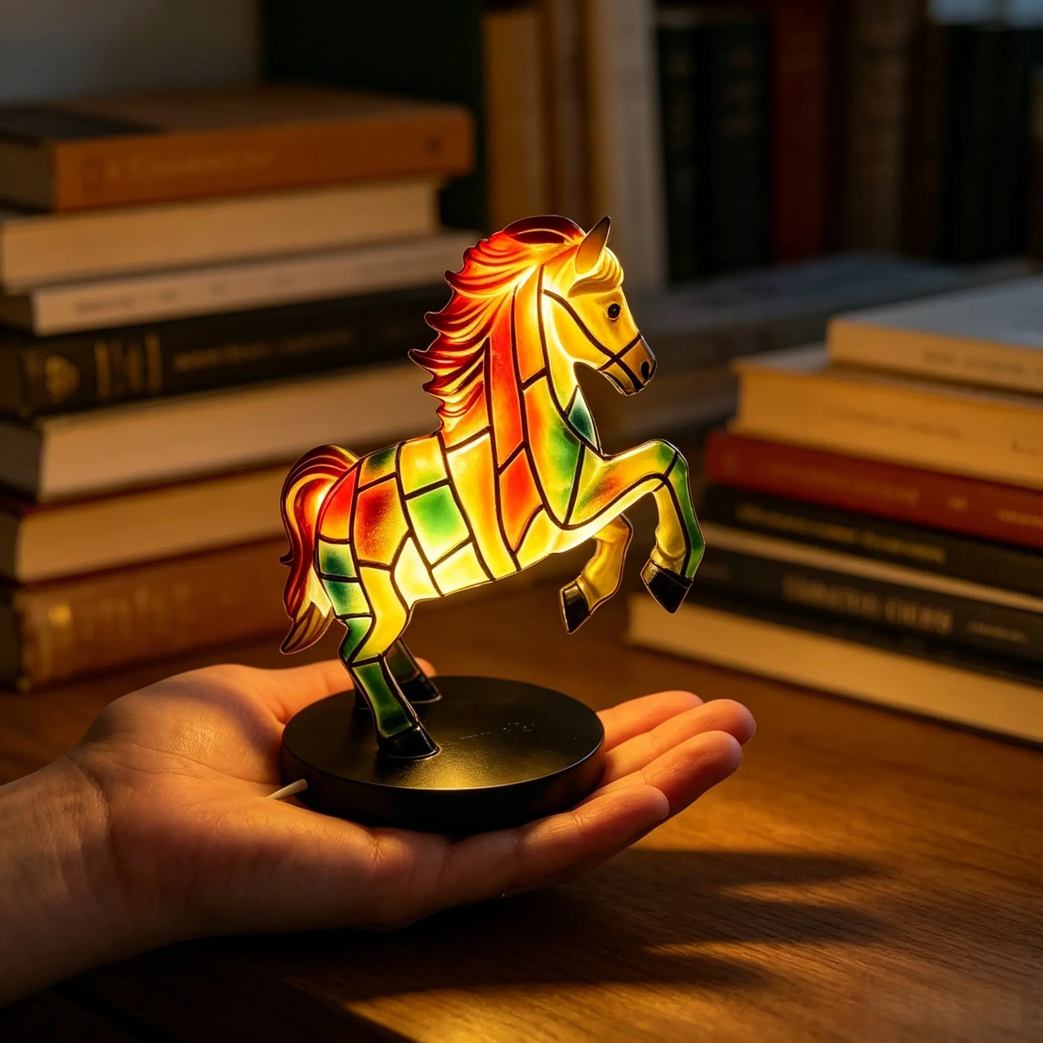 1pc Resin Rainbow Unicorn LED Night Light, Bedroom Bedside Decorative Ambiance Lamp, Soft Glow Lighting for Cozy Atmosphere