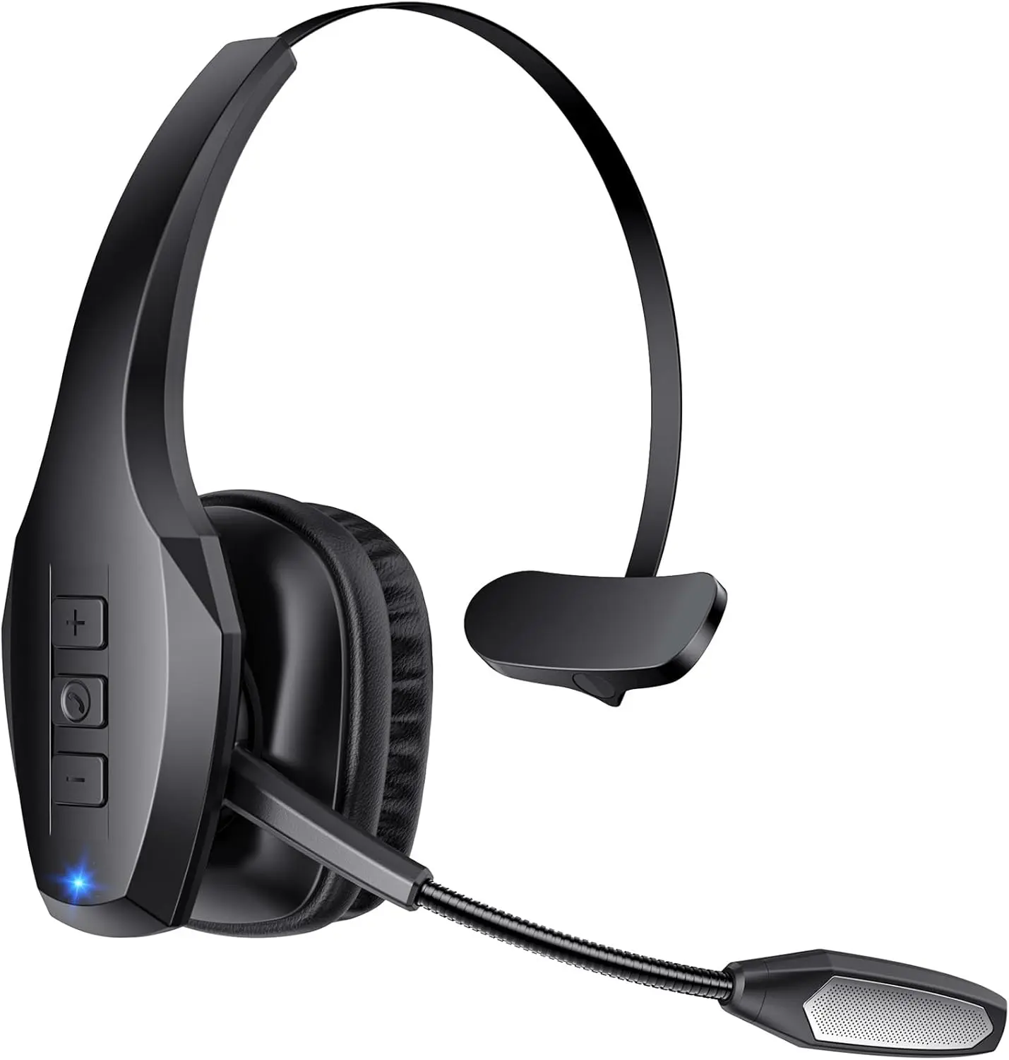 Trucker  Headset,  Headset with Mic,  Headsets with Dual Noise Cancelling Microphone & Mute Button, 55Hrs Working Time PC Headsets for Cell Phones, Computer,  Driver