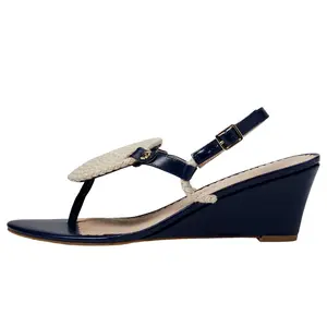 Jack Rogers Reef Wedge Midnight / Ivory  113231WG01-4MIJ Women's