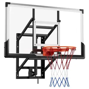 VEVOR Wall Mount Basketball Hoop, 44 - inch PC Backboard Mounted Basketball Hoop Outdoor with Solid Steel, 0.08 inch Thickened Backboard, Thickened Woven Nylon Basketballs Net, Indoor Outdoor UseVEVOR Super Brand Day
