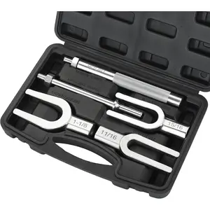 5PCS Ball Joint Separator Pickle Fork Splitter Kit Tie Rod Pitman Arm Remover Tool Set for Cars and Light Trucks Black