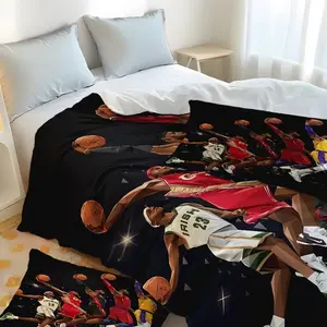 LeBron James basketball star bedding set (1 duvet cover + 2 pillowcases, no filling) - durable material, easy-care fabric, a top choice for holiday shopping.