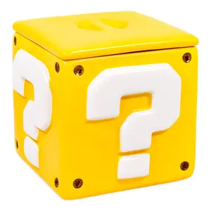 Super Mario Bros. Question Mark Block Ceramic Storage Jar