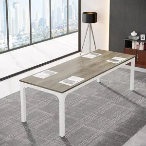 LustreC 6.5FT Conference Table, 78.7 Inche Rectangle Meeting Seminar Table,Taupe Light Walnut Large Business Tables for 6-8 People (Only Table)