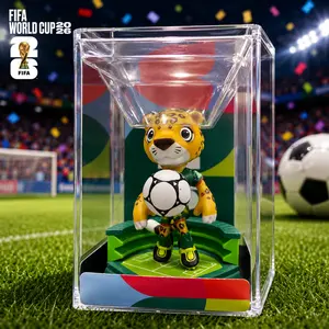 2026 Soccer Fan Collectible Figure Set of 3, Football Tournament Mascot Style Mini Action Figures, Desktop Decoration Display Toys for Sports Fans and Collectors
