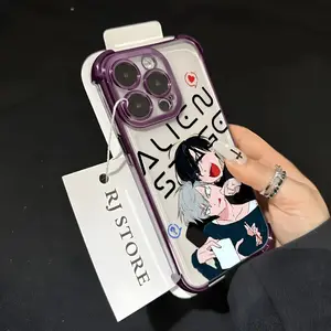 Cartoon Cute Anime Alien Stage Ivan Till Phone Case Suitable for iPhone 17 16e 16 15 14 13 12 11 Mini Pro Max Air X XR XSMAX 8 7 Plus Anti-Drop Transparent Soft Back Cover, Phone Case, Rectangle Phone Case