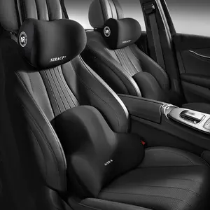 Comfortable Car Memory Foam Neck Headrest & Lumbar Support Pillow, Universal Fit for All Seasons, Ideal for Home Office & Vehicle Interior Accessories