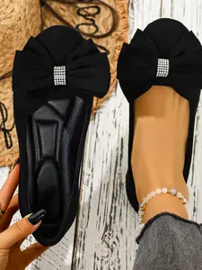 Elegant Vintage High Heels for Women, Wedge Design, Round Toe, Pattern, Bow Decoration, Casual Style, All Seasons