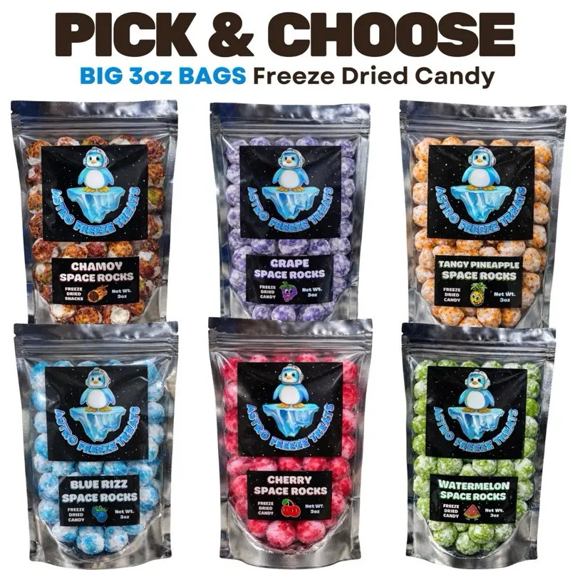 $8 Freeze Dried Candy- Astro Freeze Treats- Pick & Choose 10+ Flavors- $8 each bag- Crunchy Freeze Dried Snack