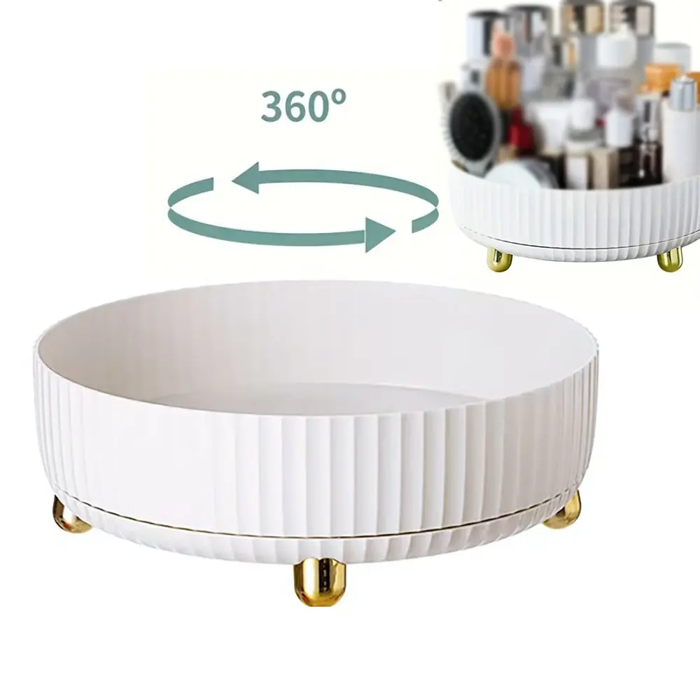 360° Rotating Makeup Perfume Organizer, 1 Count Large Capacity Vanity Storage Tray, Multifunctional Cosmetic Organizer Round Holder for Bathroom Accessories Storage, Racks, Countertop Organizer, Cosmetics Organizer Storage