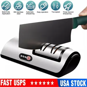 1 PCS Professional Electric Knife Sharpener, 2-Stage Home Kitchen Knives Sharpening