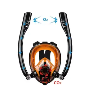 DEDEPU Scuba snorkelling Diving Mask 180 Degree View Silicone Anti Fog Swim Full Dry Face Kids Adult snorkeling snorkel gear divinggear dive equipment set mascara de buceo water goggles with Nose Cover