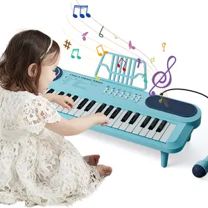 Baby Piano Toy,Pink 37 Keys Music Keyboard for Toddler1-3, Electronic Keyboards with Microphone for Kids ,Birthday Gift for 2 Year Old Girl