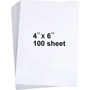 100 Sheets 4" X 6" White Cardstock, Heavyweight Cardstock Sheets Blank Invitation Paper Greeting Cards Printable, 75lb Cover 200 GSM/White