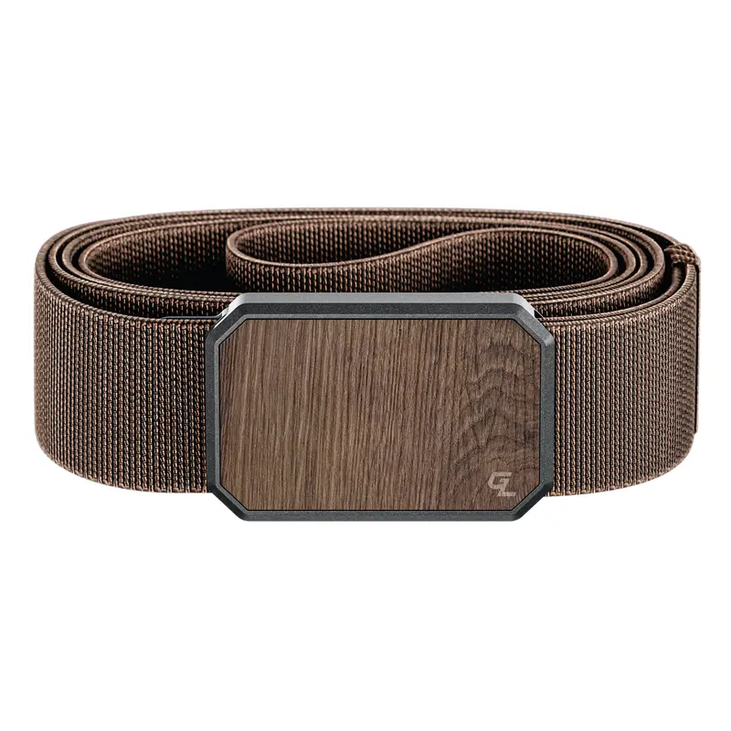 Groove Life Groove Belt, Men's Magnetic Stretch Belt, Adjustable Fit & Durable for Work, Everyday Carry & Casual Wear, Walnut / Dark Earth Brown