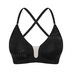 Beautiful back type, a variety of wearing methods, seamless, sexy deep U-neck, large backless women's underwear, breathable and comfortable, no steel ring
