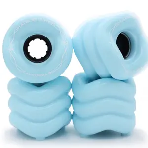 Shark Wheel 60mm, 78A Ice Blue California Roll - High Performance Skateboard Wheels for Smooth Ride
