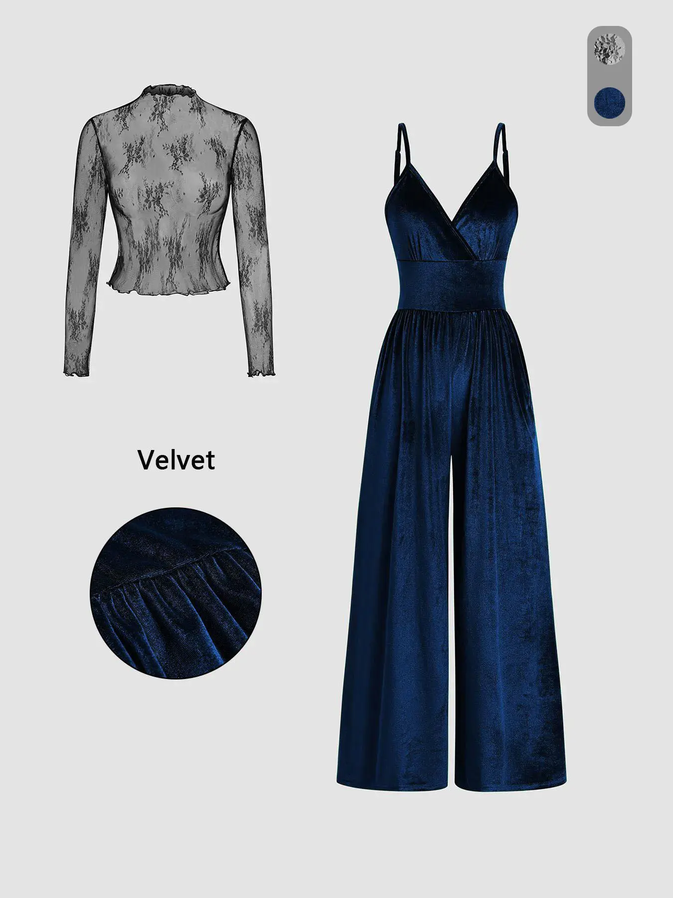 Women's Sexy Transparent Lace Party Club Jumpsuit and Tee Set Outfit, Long Sleeve Fitted High Waist for Home and Outdoor, Everyday, Elegant, Casual and Chic Style Womenswear
