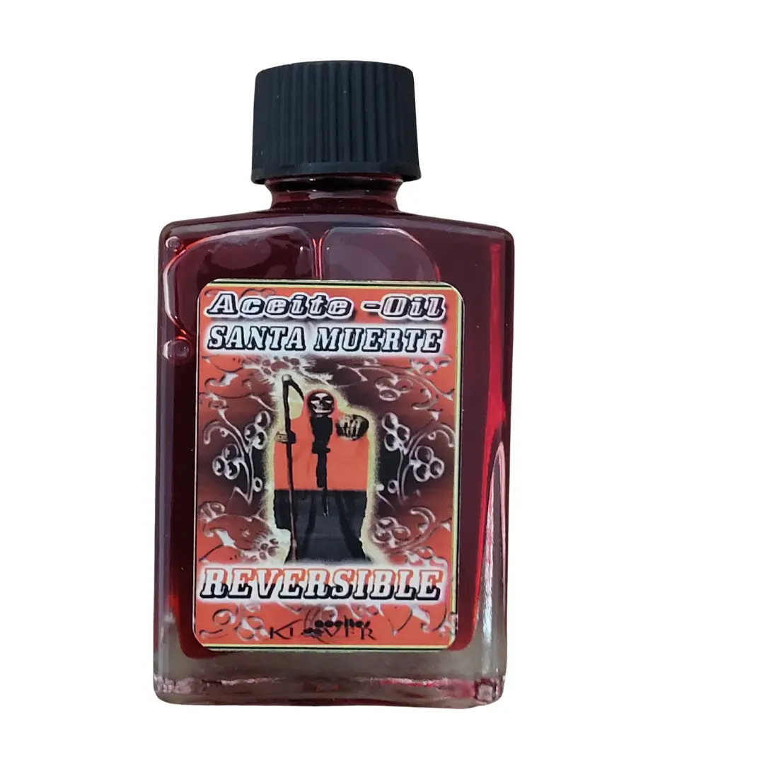 Santa Muerte Reversible Spell Oil - 1 fl oz Bottle, Body Care, Spiritual Dressing, Candles, Holy Death, Spiritual Articles, Apply On Self, Single Item, Cologne, Intention Oil, Apply Onself, Scented, Aroma, Apply Directly