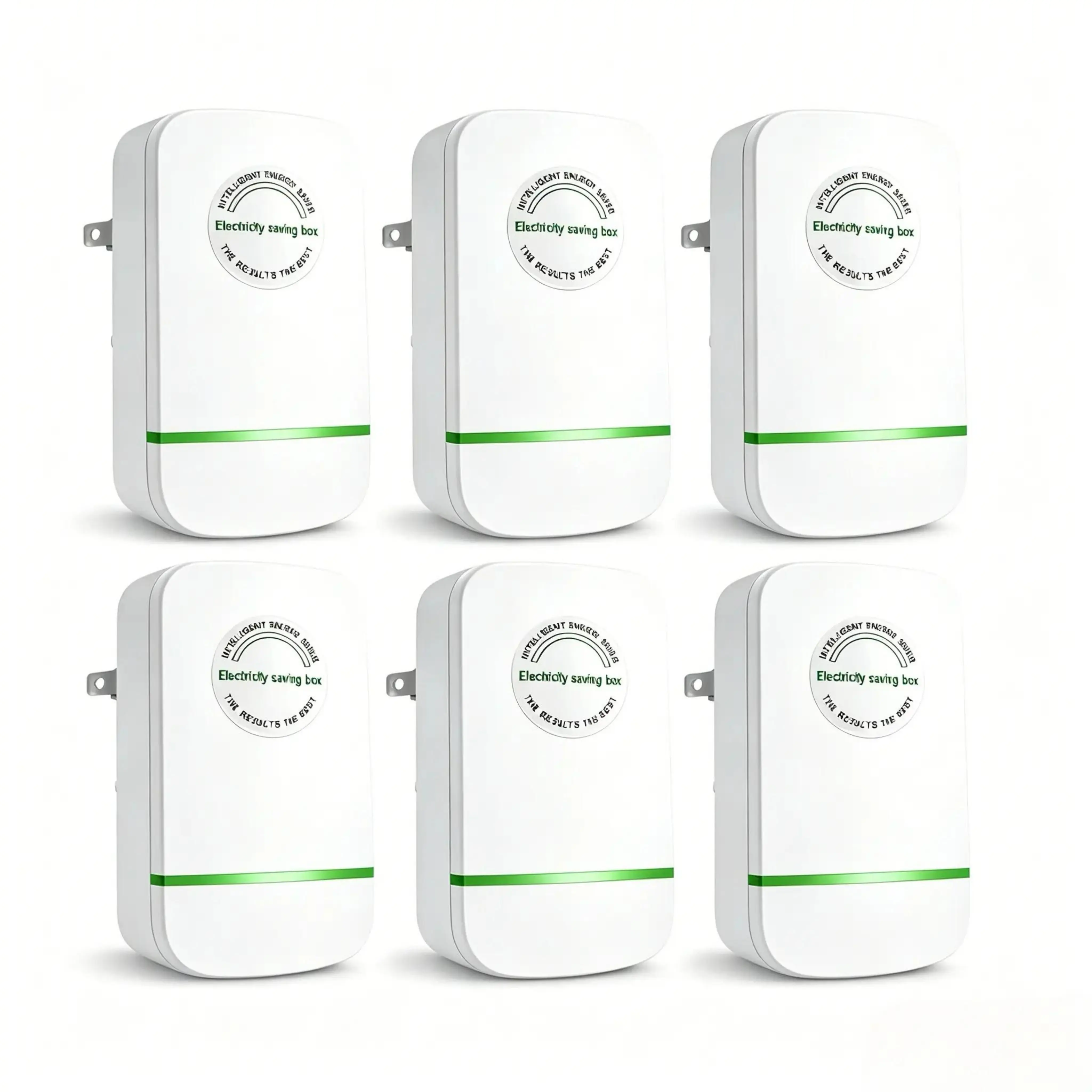 6pcs US Plug Indoor Plug-In Power Box Saver, 2026 Updated Design, 90-250V Input, Easy-to-Use for Home Appliances wall energy saving powersaver Electricity Saver Box electrical equipment