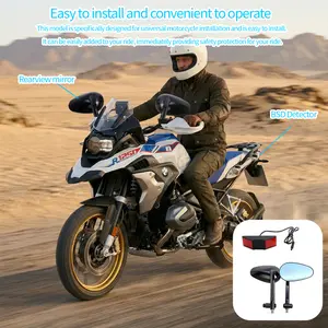 Motorcycle 24GHz BSD Radar Safety Kit Blind Spot Monitor & Lane Change Alarm IP67 Waterproof Moto Warning System accesorios moto