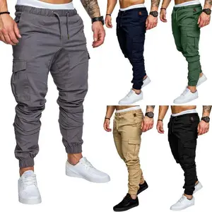 Men’s 6-Color Casual Pants — Multi-Pocket Cargo Joggers, Slim Fit, Stretch, Woven Fabric, Chino Style