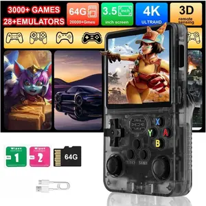 R36s Retro Handheld Game Console, 64GB Storage, 20000 Classic Games, Portable Vintage Gaming Machine, 3.5 Inch HD IPS Screen, HDMI TV Output, Game Night Gadget, Digital Console, Portable Gaming System