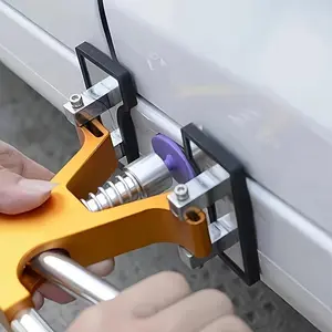 Compact Size, Quick-Fix Car Dent Repair Kit - Paintless Body Dent Removal Tool Set with Adjustable Width, Includes Handle Tags & Pads for Minor Damage, Stainless Steel Construction, No Spraying Required, Manual Dent Removal|Multisize Pads|Stainless Steel