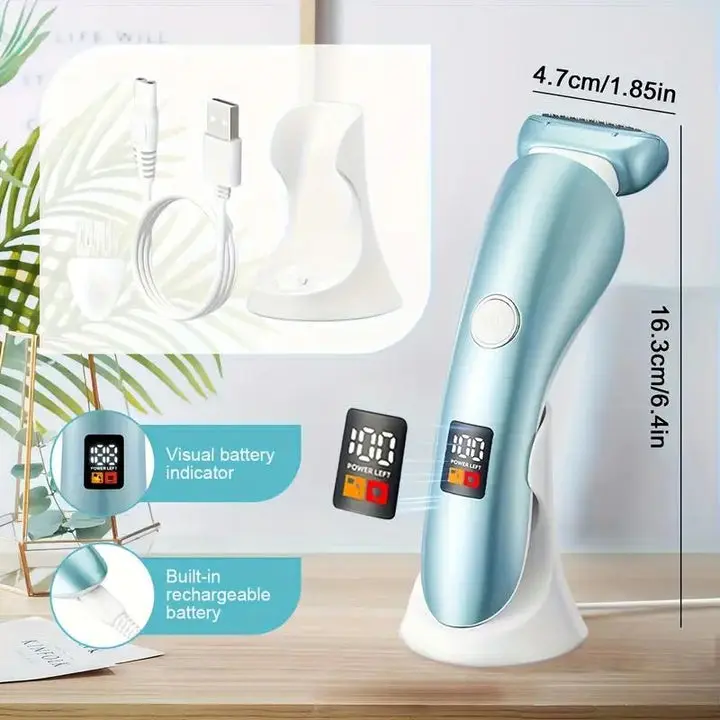 Electric Lady Shaver for Women – Full Body Hair Remover for Arms, Legs, Armpits & Face, USB Rechargeable & Portable
