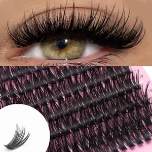 280 Pcs 60D Fluffy Eyelash Clusters, False Eyelashes, 0.07D Curl, DIY Individual Eyelash Extensions, Length 8-16mm, Perfect for Halloween Makeup, Festive Styles, Eyelash Extensions Set
