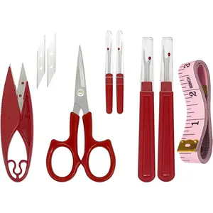 Sewing Seam Ripper Tool Thread Remover Kit 2 Big and 2 Small Handy Stitch Tools 1 Pack Thread Snips,1Pack 5 Scissor, 1 Sewing Tape Measure
