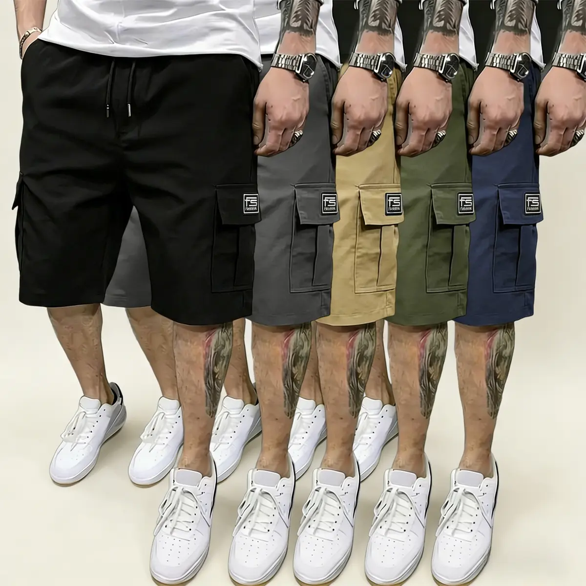 5PCS Men's sports work pants, suitable for outdoor travel, multi pocket university style work pants, gifts for boyfriends and husbands