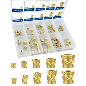 148 count Threaded Inserts Assortment Kit, M2 M2.5 M3 M4 M5 M6 Brass Heat Set Insert, Metric Knurled Nuts for Plastic and  Printing Components