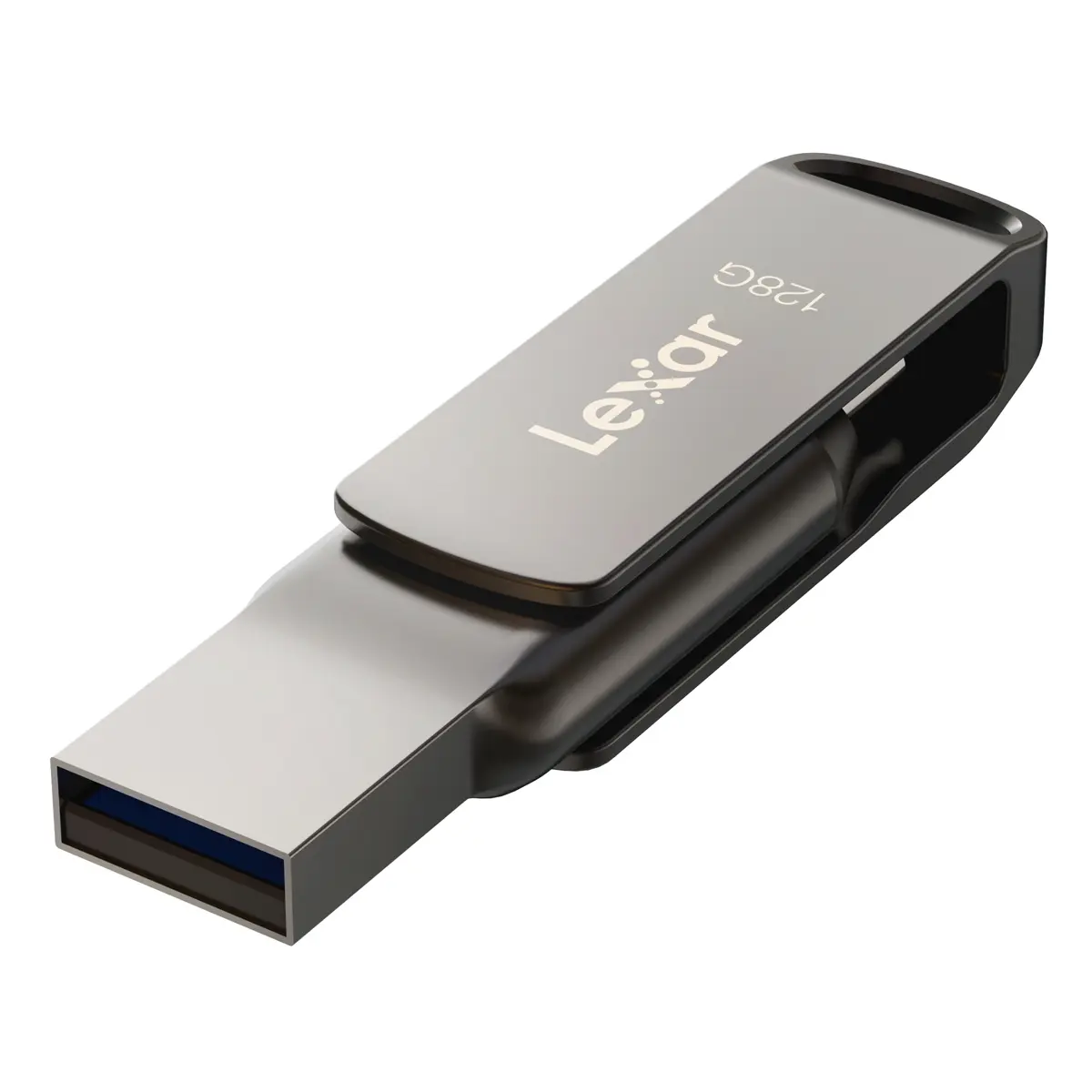 Lexar JumpDrive Dual Drive D400 128GB USB 3.1 Type-C Flash Drive, Silver