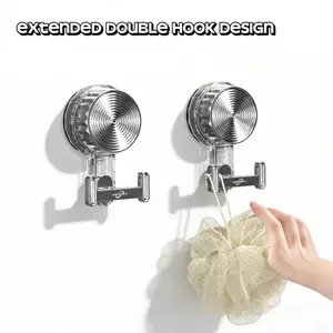 Clear Front Door Wreath Hook, 4 Count Detachable Suction Cup Wreath Hanger, Home Decor for Window Glass Door, Detachable Hooks adhesive towel